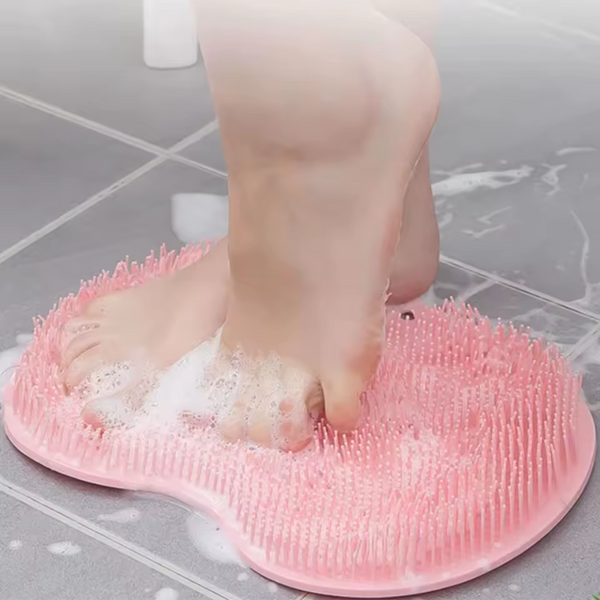 Voetborstel en Massagemat met Siliconen Haren