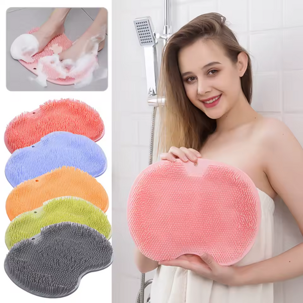Voetborstel en Massagemat met Siliconen Haren