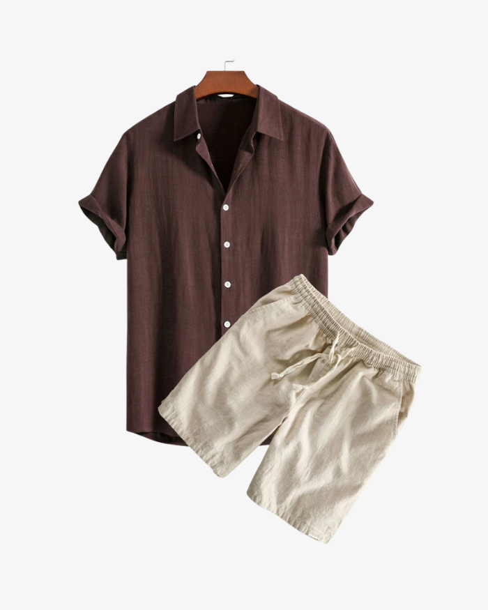 Premium Linen Shirt & Shorts Set