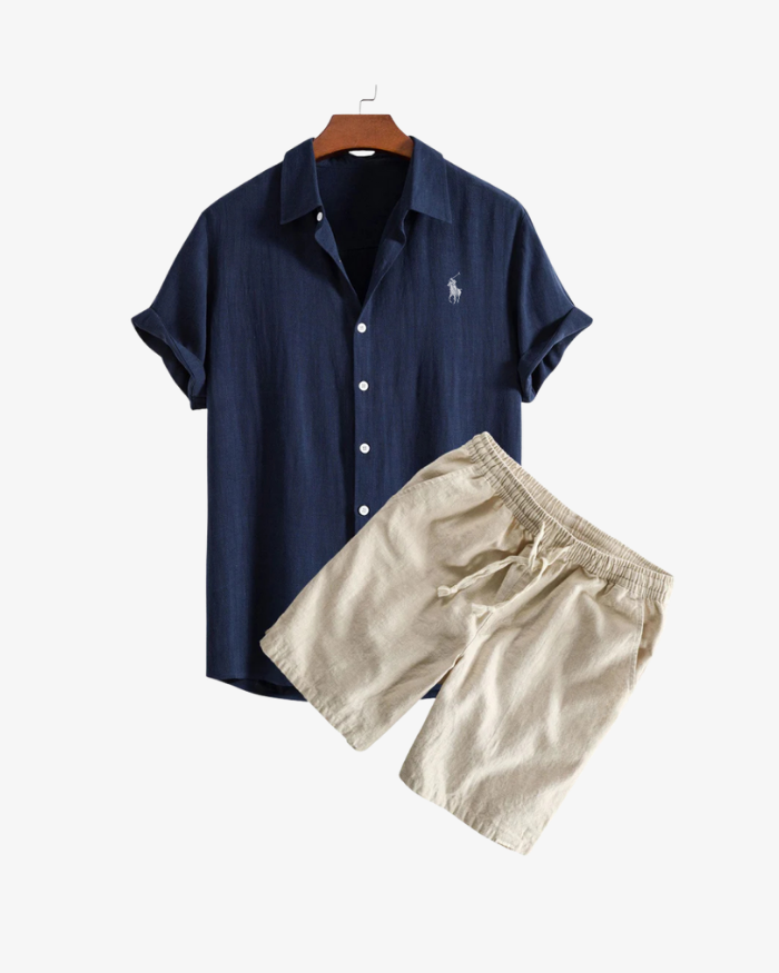 Premium Linen Shirt & Shorts Set