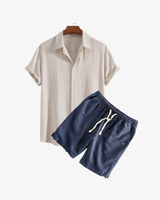 Premium Linen Shirt & Shorts Set