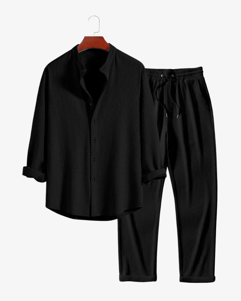 Men’s Two-Piece Set – Premium Black