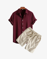 Premium Linen Shirt & Shorts Set
