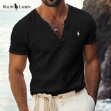Rаlрh Lаurеn - Azure Coast Linen-Cotton V-Neck Shirt