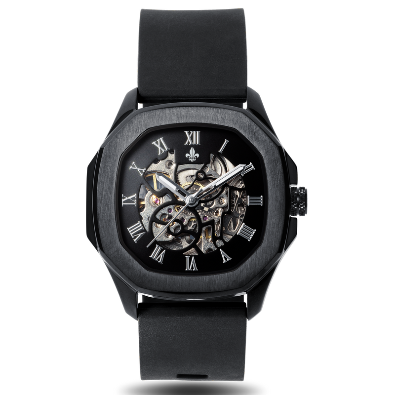 The Avalon Black + Grey Camo Strap