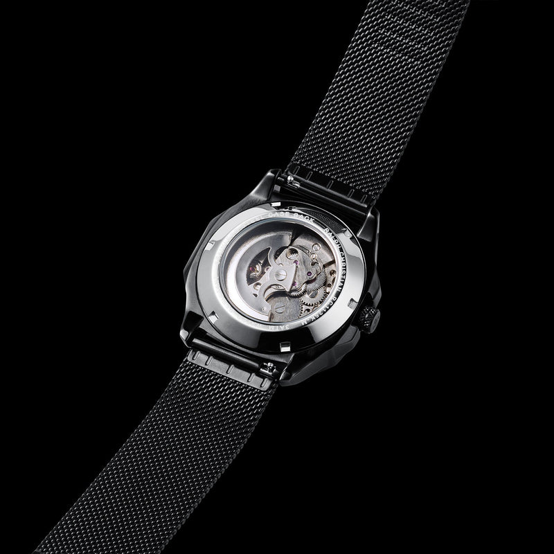 The Avalon Black + Black Mesh Strap