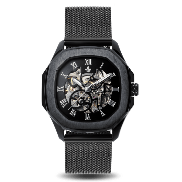 The Avalon Black + Black Mesh Strap