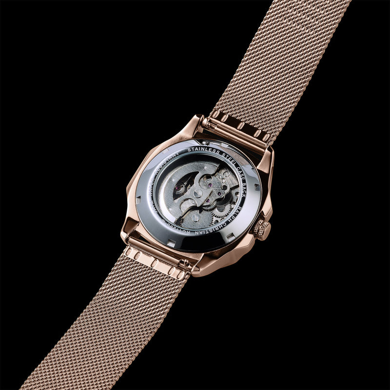 The Avalon Rose Gold + Rose Gold Mesh Strap