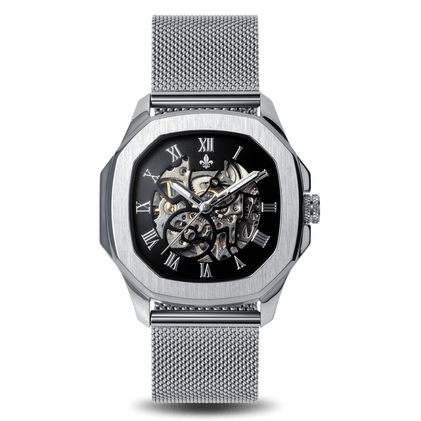 The Avalon Silver + Silver Mesh Strap