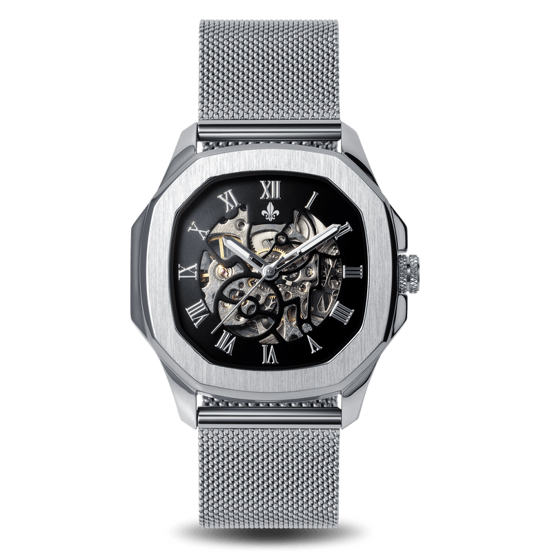 The Avalon Silver + Silver Mesh Strap
