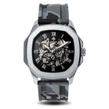 The Avalon Silver + Grey Camo Strap