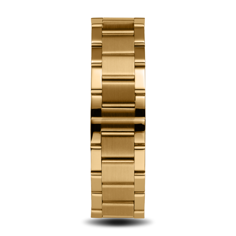 Prague Skeleton Automatic Deluxe - Gold + Gold Link Strap