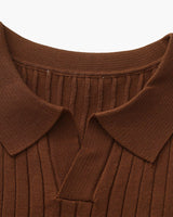 Premium Ribbed Knit Polo