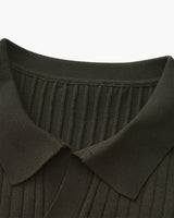 Premium Ribbed Knit Polo