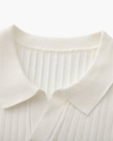 Premium Ribbed Knit Polo