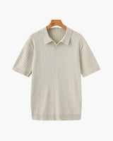 Premium Ribbed Knit Polo