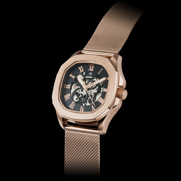The Avalon Rose Gold + Rose Gold Mesh Strap