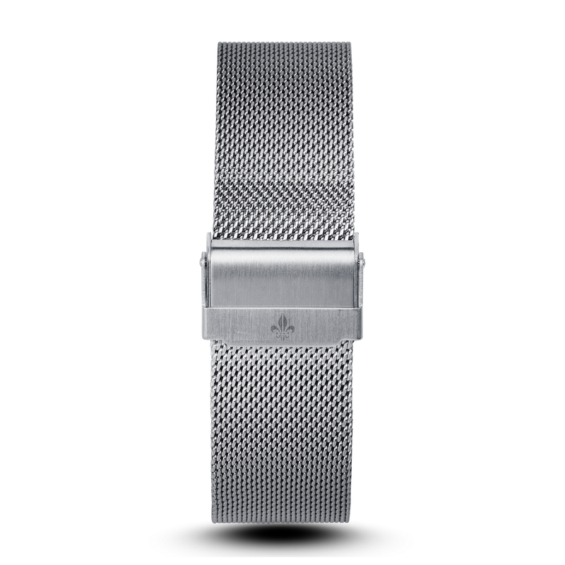 The Avalon Silver + Silver Mesh Strap